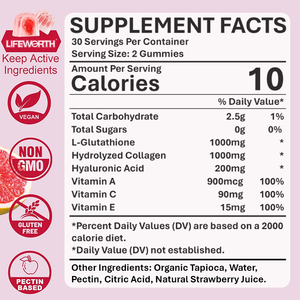 LIFEWORTH Private Label pelle illuminante multivitaminico L-glutatione Glow pieno di Gummies per le donne - Product Image 4