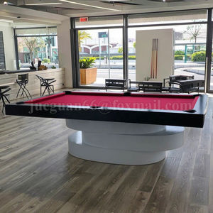 Table de billard contemporaine de luxe en bois massif de 6 pieds et 7 pieds, de haute qualité, avec pochettes en <span class=keywords><strong>cuir</strong></span> et ardoise personnalisées, qualité tournoi, convertible en table à manger - Product Image 3