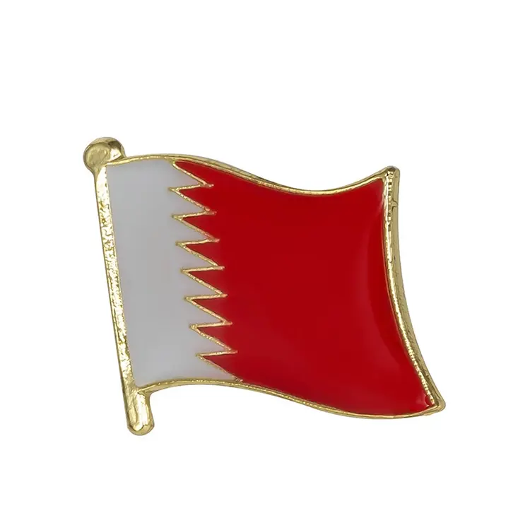 Custom Coat of Arms of Bahrainese Map Flag National Emblem National Flower Brooch Badges Bahrain National Day Lapel Pins