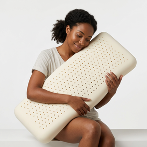Minimalist Contour <b>Neck</b> <b>Pillow</b> White Solid Color Breathable Hypoallergenic Eco-Friendly Cooling 100% Latex Modern Design Bed - Product Image 5