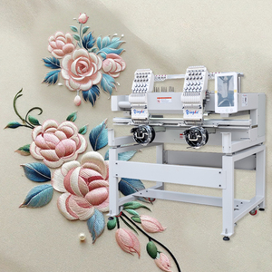 Máquina de bordado computarizada profesional de alta velocidad de 1200rpm, gorras de béisbol personalizadas, 9 agujas, dos cabezales, alta calidad, personalizadas - Product Image 1