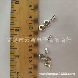 Perles entretoises en alliage double couche de 6 mm de diamètre, plaquées or et argent, pour la fabrication de bijoux faits main, origine Yiwu - Product Image 2