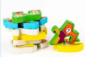 temprana digital alfabeto cognitivo rompecabezas de madera 3D dinosaurio rompecabezas los niños juguetes de los niños Juego - Product Image 3
