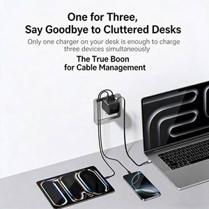 Charge rapide 67W avec câble rétractable intégré et charge sans fil – Chargeur USB-C PD multi-ports - Product Image 5