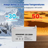 GENGEND 12V 120Ah Gel-Batterie Tiefentladbar Wiederaufladbare Solar-Tiefzyklusbatterie Preis