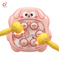Jeu électronique de tape-taupe Chengji, thème lapin de dessin animé rose, jeu de coordination œil-main éducatif pour enfants