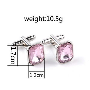 <span class=keywords><strong>Gemelli</strong></span> viola blu inserire camicie <span class=keywords><strong>gemelli</strong></span> Business avvocato polsino bottoni gioielli di alta qualità zircone acrilico per gli uomini lega - Product Image 2