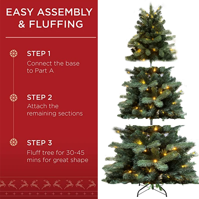 2026 High Quality 7.5ft Artificial Led Light Christmas Tree Arbol De Navidad · image 4