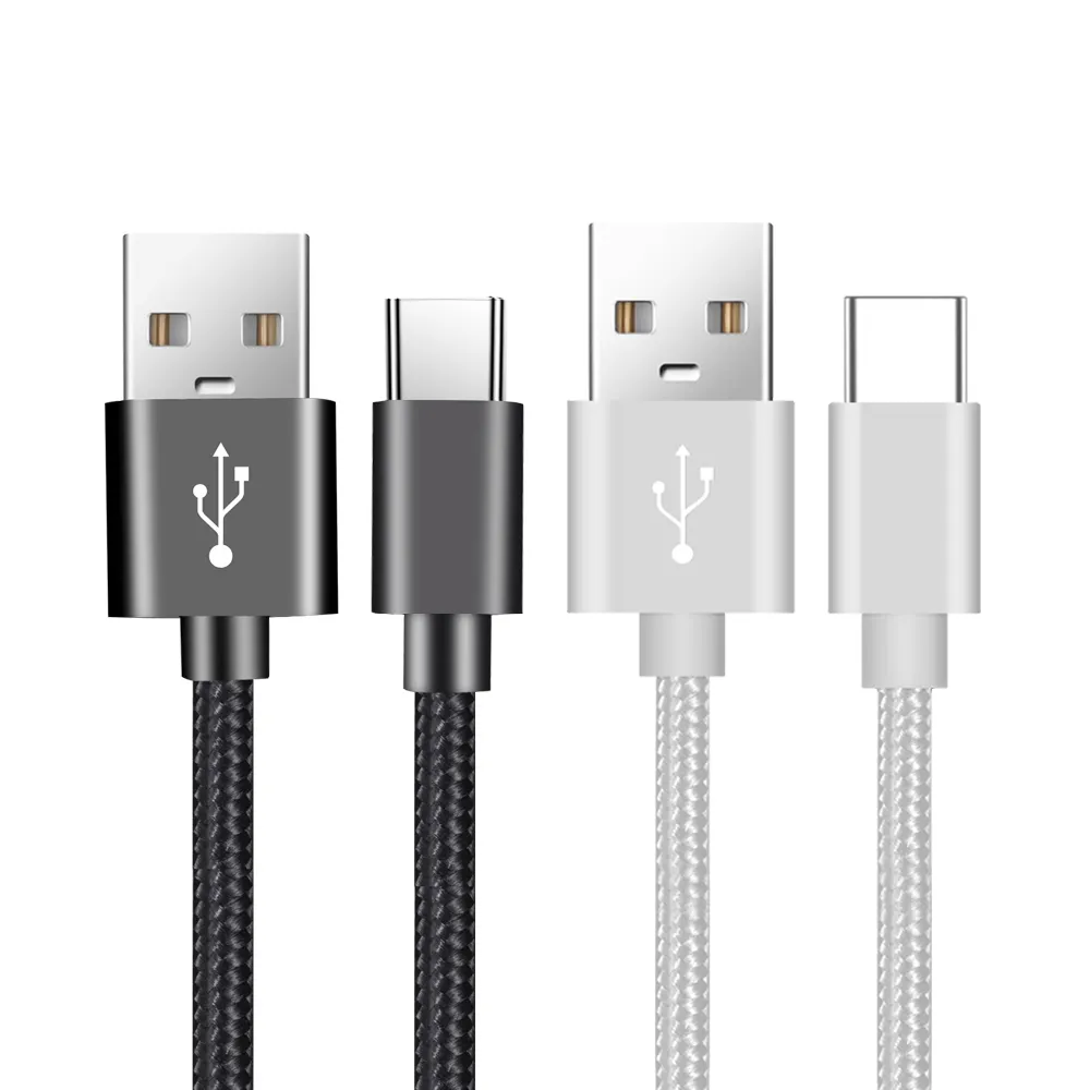 for iPhone Cable 5 Pack 3 Pack 3ft 6ft 10ft Nylon Braided Cord Fast Charging USB Type C Cable