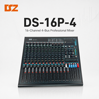 Console de mixage audio simulée à 16 canaux et 4 groupes avec MP3, Bluetooth, USB et indicateur lumineux LED