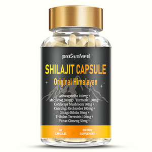 Shilajit แคปซูลพร้อมโสม Ashwagandha และหิมาลายันส่วนผสมอาหารเสริมภูมิคุ้มกันสำหรับผู้ใหญ่60จำนวน - Product Image 1