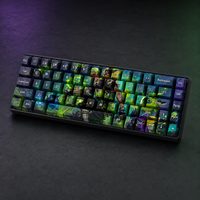 Ensemble de touches de clavier personnalisées VALORANTGekko 68 touches imprimées latéralement en PBT par sublimation, profil Cherry, pour clavier mécanique MX