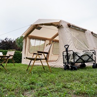 Tente de camping gonflable 13,68 m² Grande tente pneumatique en Oxford pour le camping familial, le camping en plein air, la vente au détail et la vente en gros