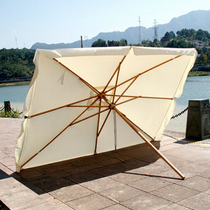 <span class=keywords><strong>Sombrilla</strong></span> de playa de alta gama con poste central de <span class=keywords><strong>madera</strong></span> y 8 varillas, mango largo, para patio y publicidad, mobiliario de exterior - Product Image 3