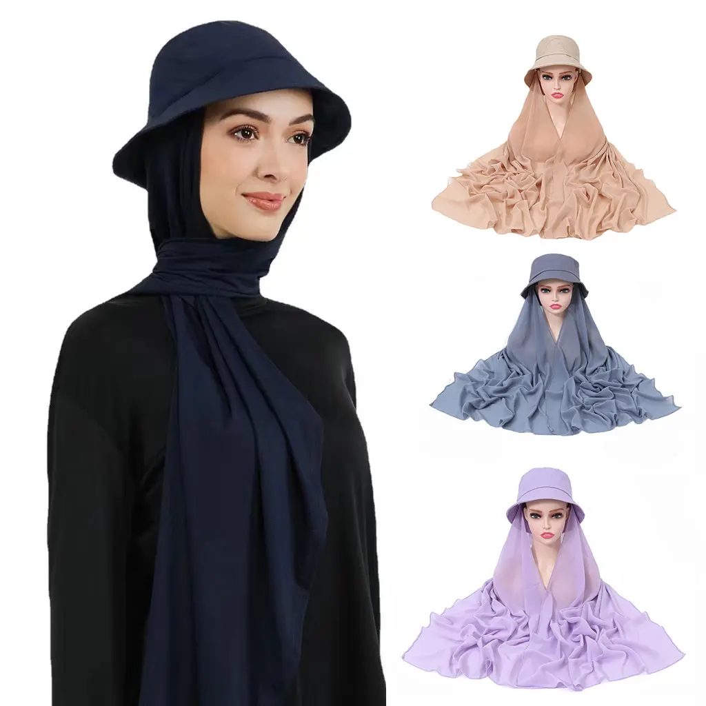 Wholesale High Quality Elasticity Solid Color Foulard Women Muslim Hijabs Jersey Cotton Scarf