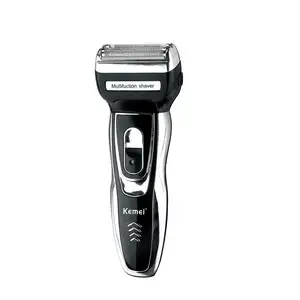 KEMEI KM-5558 3IN1 elektrikli tıraş makinesi jilet 3D makinesi sakal yıkanabilir tipi-c şarj edilebilir erkekler hediye için akıllı kontrol