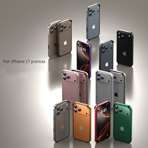 Pour iPhone 17 Pro Max <span class=keywords><strong>nu</strong></span> <span class=keywords><strong>dos</strong></span> <span class=keywords><strong>nu</strong></span> coque de téléphone pour iPhone 17Air 16 15 cadre en métal Anti chute coque de Protection de téléphone couverture de téléphone - Product Image 2