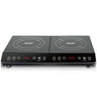 Cuisinière à induction RAF R.8085, nouvelle, deux brûleurs, grand écran tactile, affichage numérique