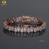 Bijoux Hip Hop, Bracelet Tennis en Argent 925 avec Diamants Moissanite, Bracelet Moissanite Diamanté, Bijoux pour Rappeurs
