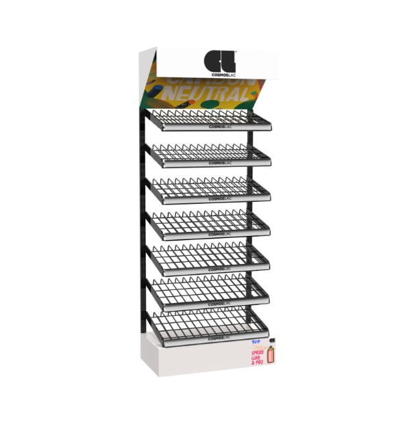 Aerosol Paint Display Rack Paint Metal Wire Display Stand Floor Shelf Display With Customized Logo Spray Can — view 3