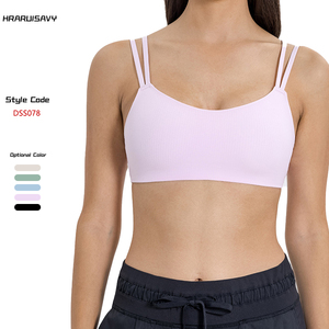 女性クロップトップセクシースポーツブラガールズワークアウトヨガウェアコンフォート高品質ジム通気性フィットネスヨガブラ - Product Image 2