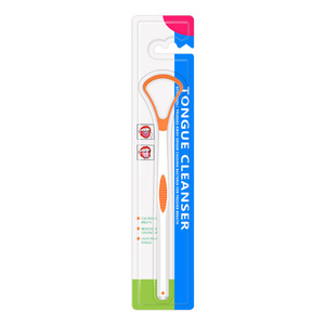 Raspador de lengua de doble cara para el cuidado bucal, limpiador para eliminar el mal aliento con material suave de calidad alimentaria y mango cómodo - Product Image 3
