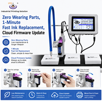 Impresora TIJ de Bajo Mantenimiento con Actualización de Firmware en la Nube, Limpia y sin Desorden, Reemplazo de Tinta en 1 Minuto, Codificador por Lotes para Líneas de Ensamblaje