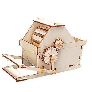 Modèle de machine à battre en bois pour enfants, petit artisanat fait main, outil agricole, aide pédagogique créative pour expériences scientifiques et projets DIY - Product Image 5