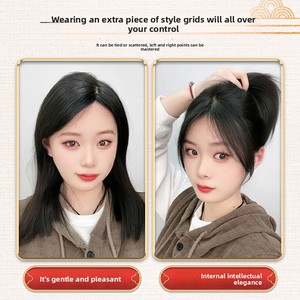 Parrucca leggera a doppio ago da donna che copre i <span class=keywords><strong>capelli</strong></span> bianchi del bambino frangia naturale senza soluzione di continuità per <span class=keywords><strong>capelli</strong></span> - Product Image 5