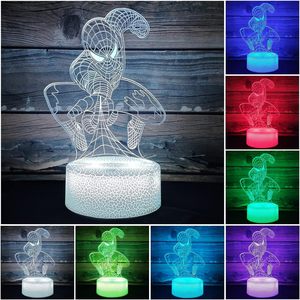 Veilleuse décorative pour la Saint-Valentin, lampe acrylique <span class=keywords><strong>Spiderman</strong></span> 3D, lumière de nuit acrylique - Product Image 3