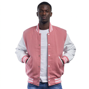 Premium Chenille Patch Varsity College Baseball Jacket Men Stand Collar Custom Logo Front Wholesale Bulk OEM - Product Image 1