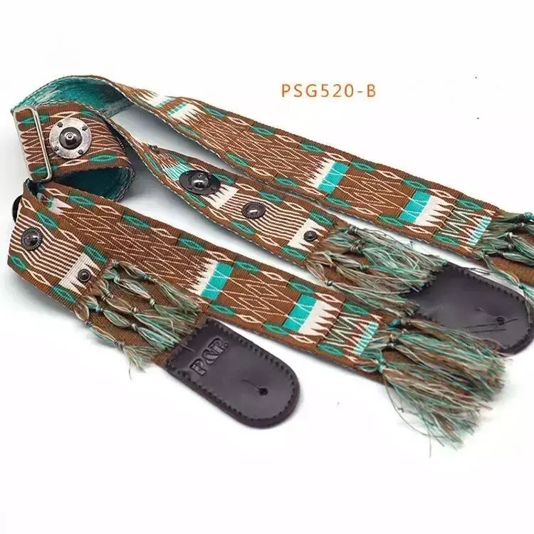 New unique Indian style straps cotton woven electric guitar shoulder belts folk guitar strap for sale