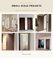 Porte intérieure minimaliste en MDF imperméable personnalisable en usine avec cadre et surface finie pour chambre et hôtel