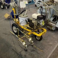 Machine de marquage routier à pulvérisation de peinture à froid, type à piston, entraînement par ligne de transport, haute précision, moteur 5,5 CV, garantie 1 an