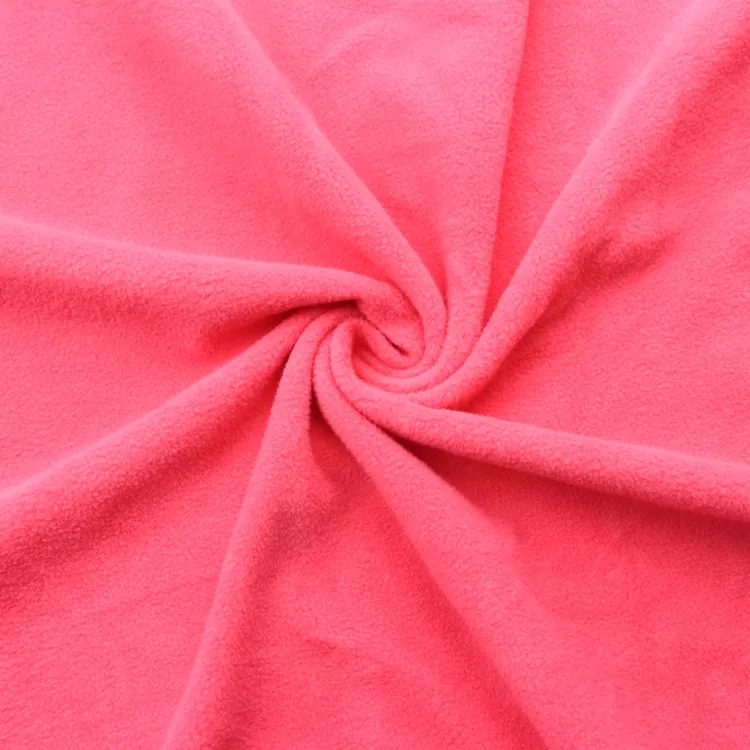 Polar Fleece Cloth Knit Weft Cloth 100 Polyester Two Side Brush One Side Anti Pill Micro Polar Fleece Fabric for Blanket Garment