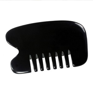 Peigne Gua Sha en corne de vache, outil de thérapie pour le massage de la tête, du dos et du corps - Product Image 2