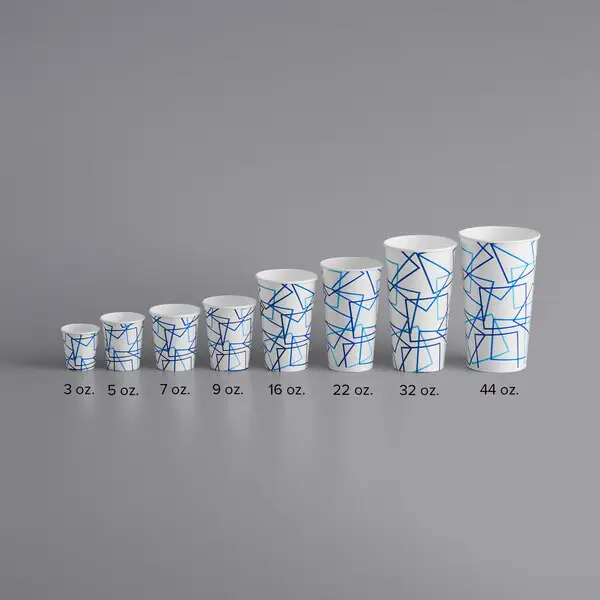Gobelet en papier personnalisé double enduit PE 7 8 9 12 14 16 22oz pour boissons gazeuses froides gobelet en carton