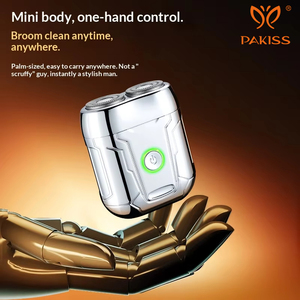 Rasoir électrique portable PAKISS - Lame à double anneau, rasoir de voyage compact pour hommes - Product Image 4