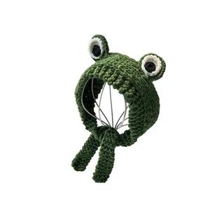 Ультрамилый вязаный шерстяной головной убор: осенне-зимняя шапка-лягушка с ушками для мужчин и женщин, трендовая и милая на Instagram. - Product Image 6