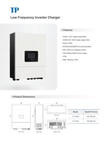 Inversor/Caricador de Baja Frecuencia Timelec Serie TP de 3/6/12 KW, Onda Sinusoidal Pura de 50/60 Hz con Pantalla LCD - Product Image 2