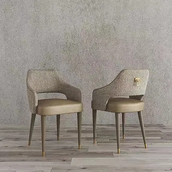 Современный дизайнерский обеденный стул, модель комнаты, металлический стул для отдыха, простой и роскошный обеденный стул для ресторана отеля