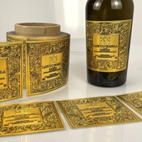 Autocollants adhésifs métalliques de haute qualité, impression personnalisée de logo privé en relief, imperméables, écologiques, étiquettes pour bougies et flacons de parfum