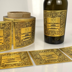High Quality Metal <b>Label</b> Custom Private Logo Sticker Embossed Printing Candle Perfume Bottle <b>Label</b> for <b>Gift</b> & Perfume & Cosmetic - Product Image 5