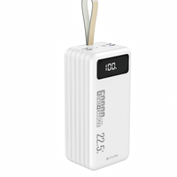 BAVIN Prix de gros Banque d'alimentation portable à grande capacité avec écran LED personnalisé, charge rapide 22,5W, 60000mAh avec lampe de poche PC053S