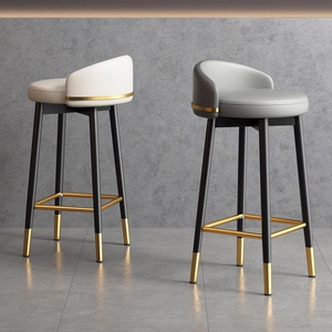 Bar counter <b>chair</b> home-use modern <b>and</b> simple style bar <b>chair</b> high-legged stool kitchen island <b>table</b> <b>chair</b> bar counter <b>bench</b> - Product Image 2