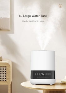 RUNAL H950 6L pelembap udara ultrasonik pintar Perancis, Pelembab udara dengan kabut hangat & dingin 60C kabut hangat Tuya/Alexa lampu LED - Product Image 2