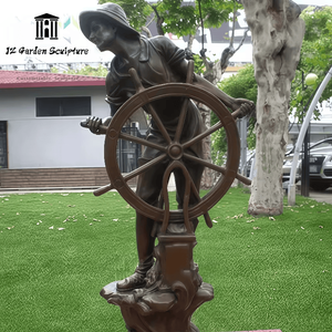 Sculptures en bronze de figurines de navigation océanique, représentant des <span class=keywords><strong>marins</strong></span> et des pêcheurs, statue de décoration extérieure - Product Image 4