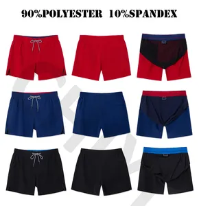 High Quality Men's Board Shorts Manufacturers Stripe Compression Running Shorts Recycled Polyester Custom Mens Swim Trunks