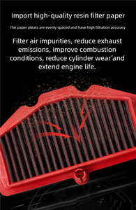 Filtro Aria Moto ad Alto Flusso Compatibile con CF Moto 800 <span class=keywords><strong>NK</strong></span> <span class=keywords><strong>P</strong></span>-CF8N23-01 CF800-7 CF800-7F 0PWV-112000-1000 Lavabile Riutilizzabile - Product Image 4