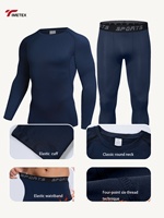 Ensemble de sous-vêtements thermiques pour homme TIMETEX, doublure polaire, manches longues, couche de base athlétique pour l'hiver, respirant, pour les sports par temps froid
